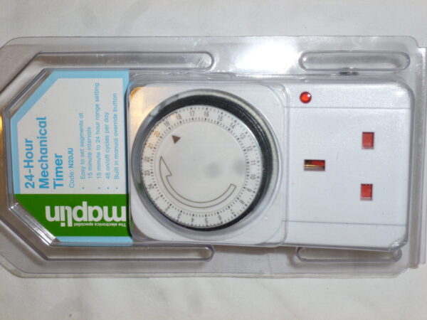 Timer Switch (24 Hour) with built in Manual Override Button
